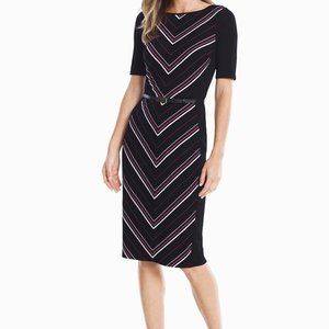 NWT White House Black Market Sheath Dres Striped